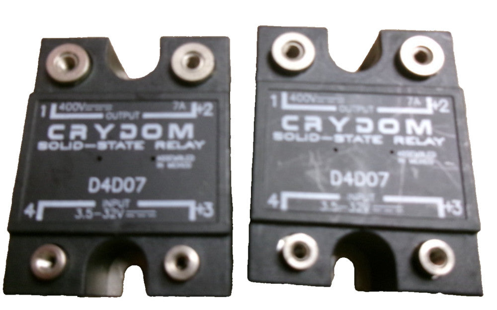 (2) NEW-CRYDOM D4D07 400V  7A -MB7SOLID STATE RELAY
