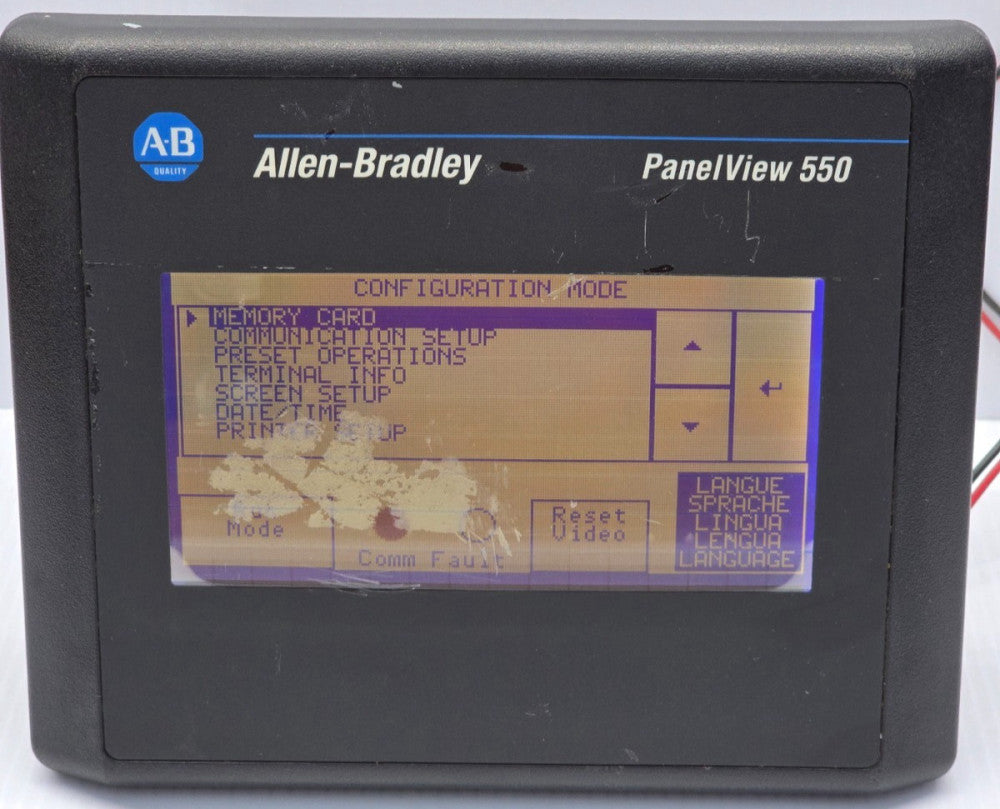 Allen Bradley PanelView 550 Touchscreen 2711-T5A8L1 Ser B Rev A FRN 4.20 (Flaw)