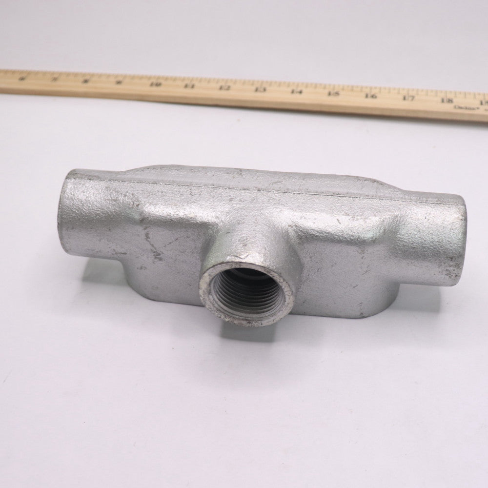 T Shaped Conduit Outlet Body Feraloy Iron Alloy 1"