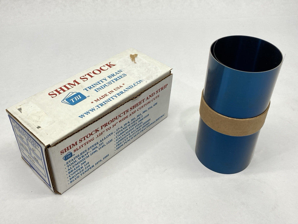 TBI M-6BLT50-6 Blue Tempered Spring Steel 6" Wide 0.006" Thick 50" Length