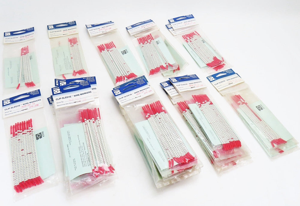 Brady Lot SCN-10 Clip-Sleeve Wire Markers Numbers 0-9 223 Sticks (Read Desc) NEW