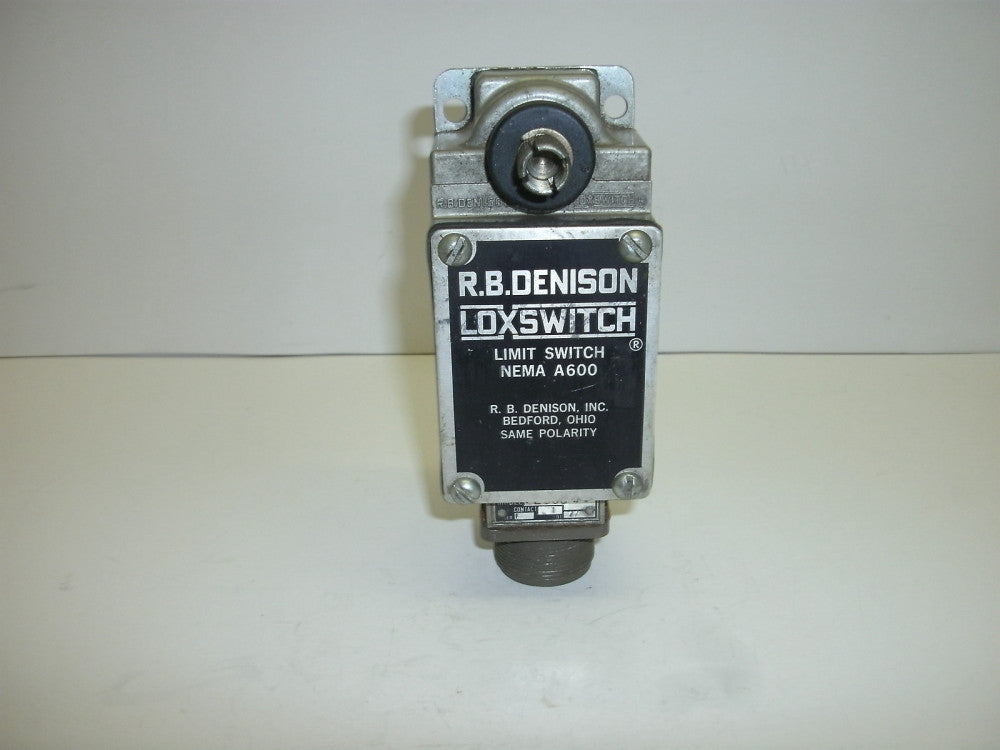 R.B.DENISON PL300WS SERIES F LOXSWITCH LIMIT SWITCH NEMA A600 CONTACT 1