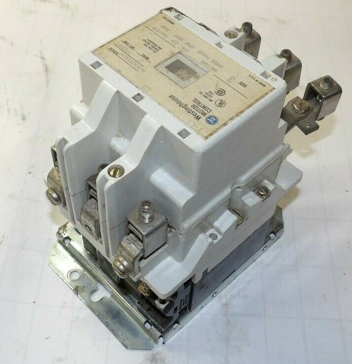 WESTINGHOUSE SIZE 3 CONTACTOR 90 AMP 600 V 3Ø 50 HP 240 VAC COIL A200M3CW