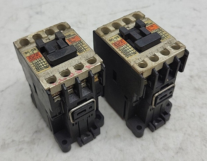 2 Pack Fuji SC-03 Contactor 11 Amp 3 Phase 2-5 Hp *USED UNTESTED 