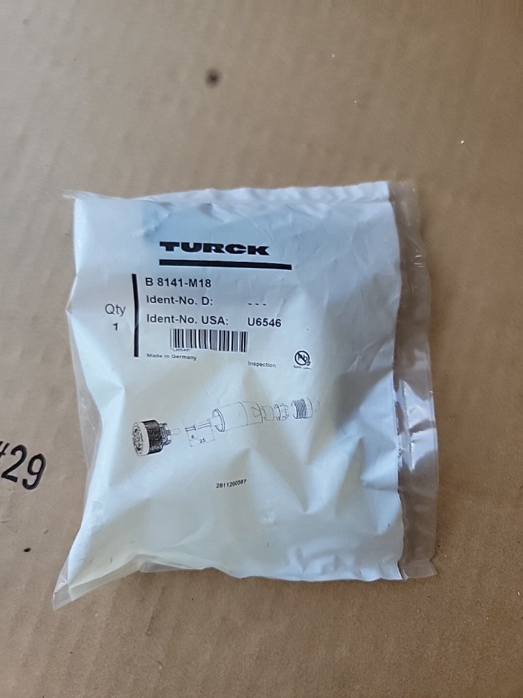 Turck B 8141-M18 M Series Connector U6546