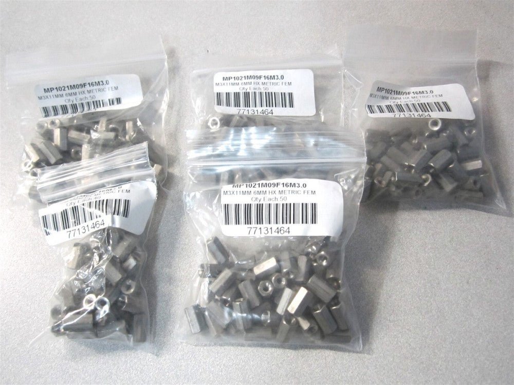 Electro (MP1021M09F16M3) M3 x 0.5 Female Hex Circuit Board Standoff - Qty 240