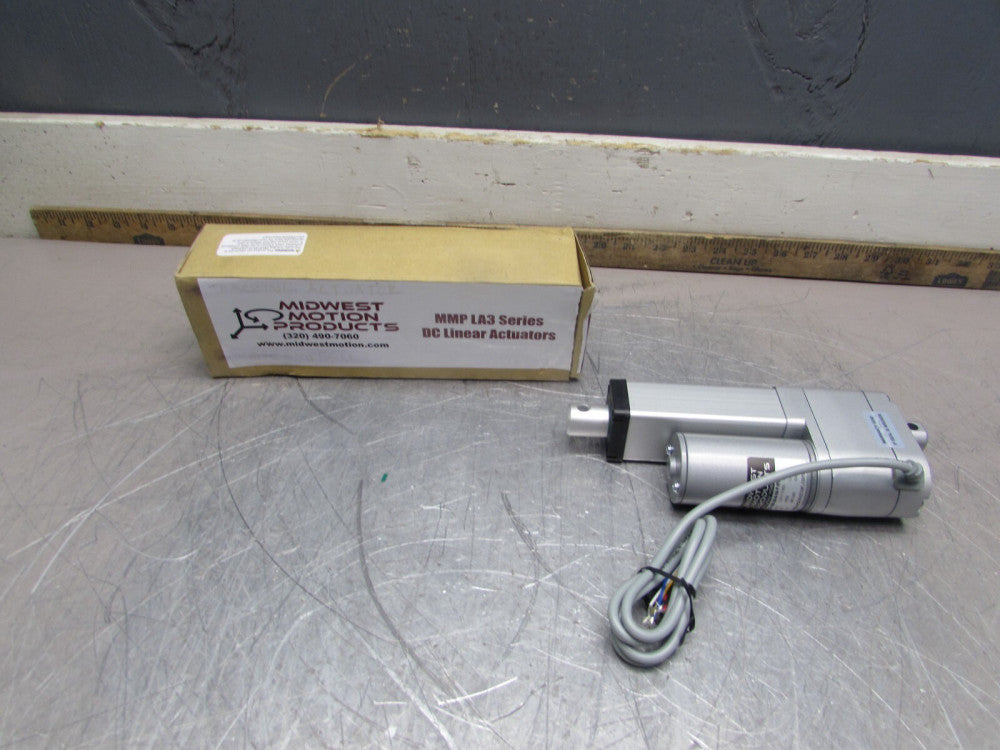 NEW! MIDWEST MOTION  MMP LA3-24V-30-A-50-P-IP69K, DC LINEAR ACTUATOR, 24V, 1.97"