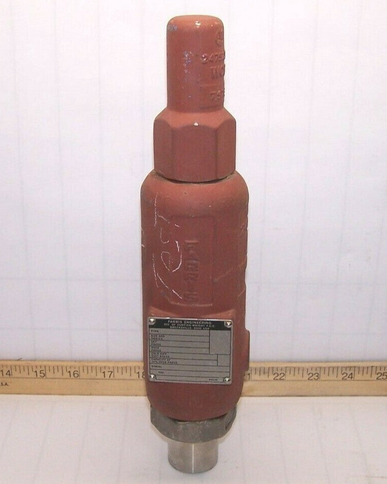 Farris Engineering Relief Valve 50 PSIG 76 SCFM 1/2" X 1"   27CC13-F20
