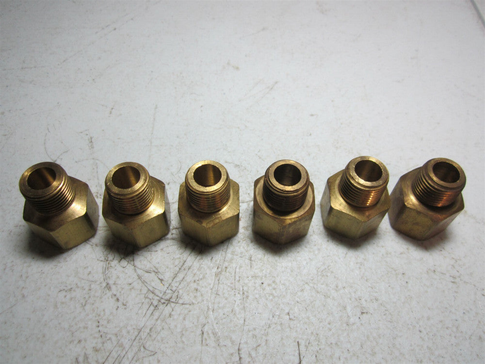 Coilhose Pneumatics (C0806) 1/2" FPT x 3/8" MPT Brass Hex Adapter - Pack of 6