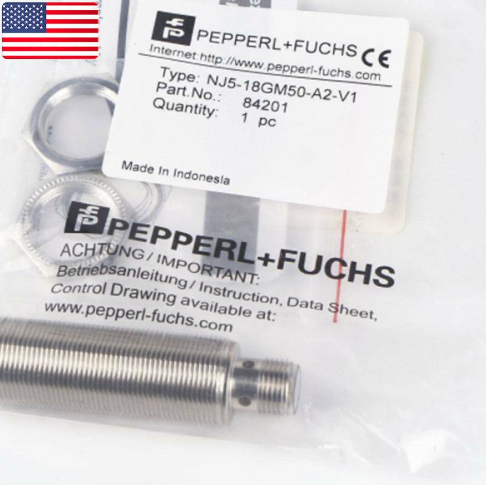 One New PEPPERL+FUCHS P+F NJ5-18GM50-A2-V1 Inductiver Switch Sensor - US Stock