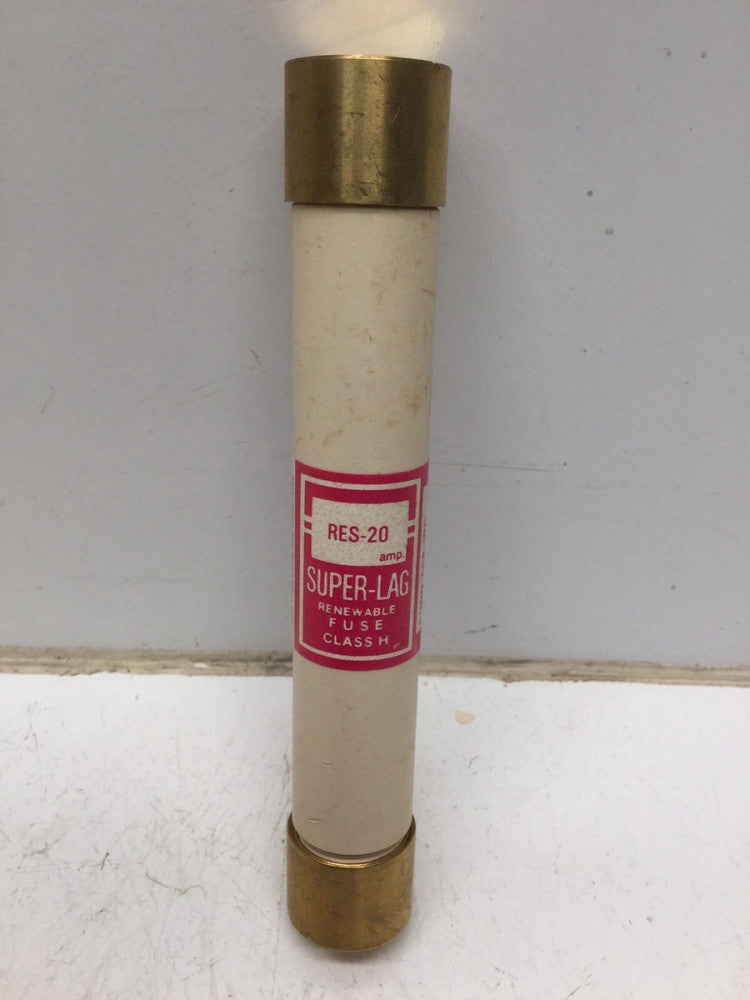 Cooper Bussmann RES 20 SUPER LAG RENEWABLE FUSE 20 AMP