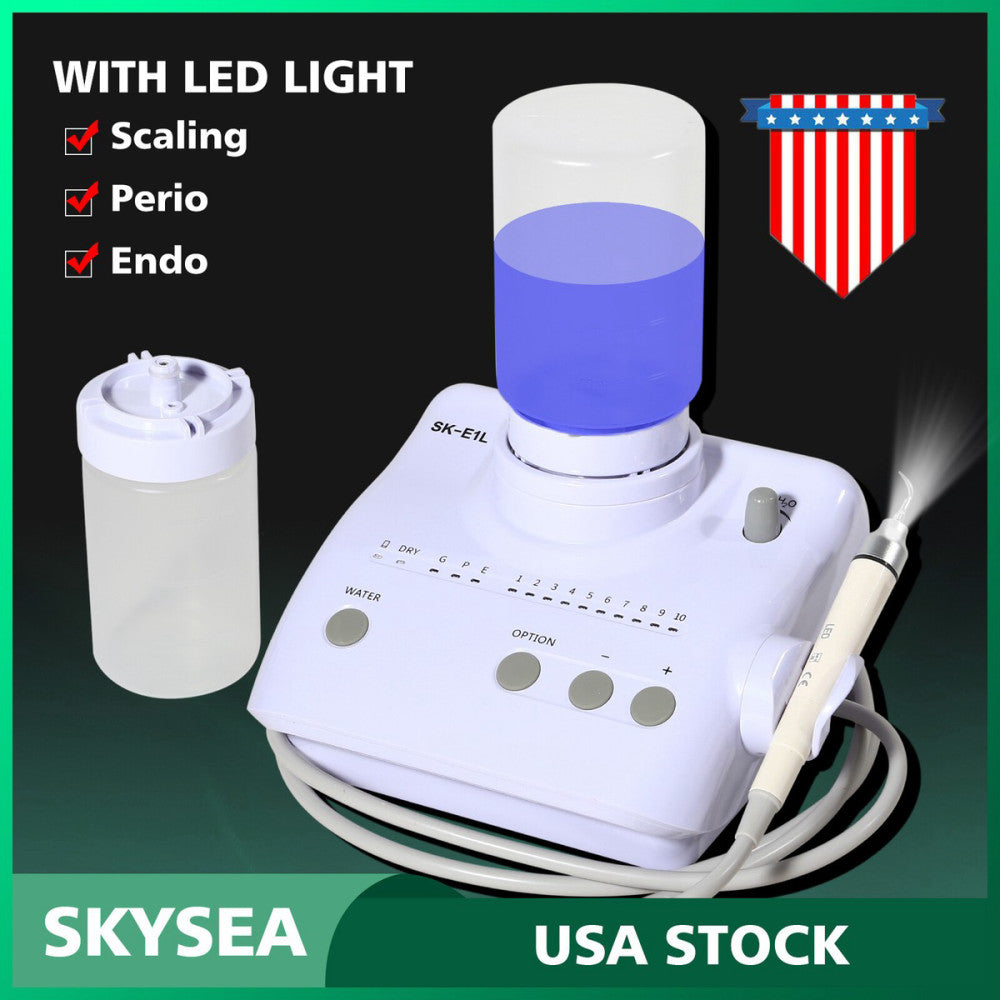 For Cavitron Dental Ultrasonic Scaler fit EMS + LED Handpiece+5 Tips+2 Bottles