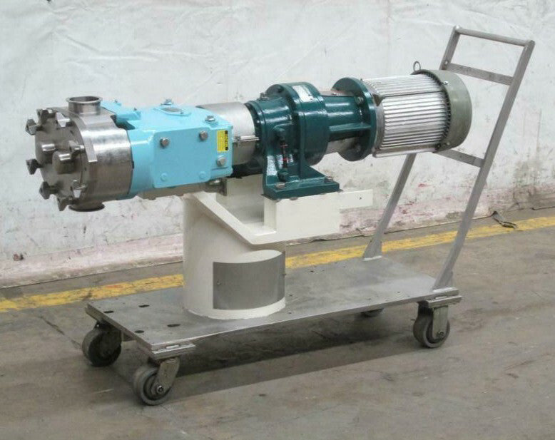 WAUKESHA SIZE 130 S/S POSITIVE DISPLACEMENT PUMP W/ 2HP VARI-DRIVE