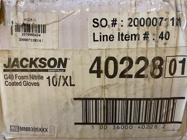 (48 Pair) Jackson Safety Nitrile Coated Gloves, X-Large/Size 10, Blue