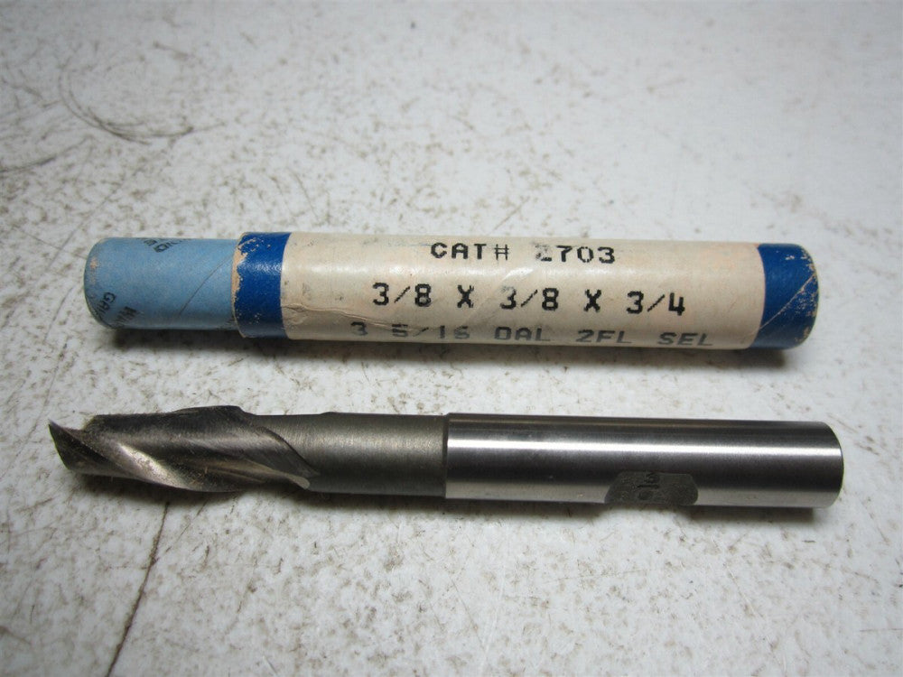 Eclipse Industrial (2703) 3/8 x 3/8 x 3/4 x 3-5/16 2 Flute HSS Square End Mill