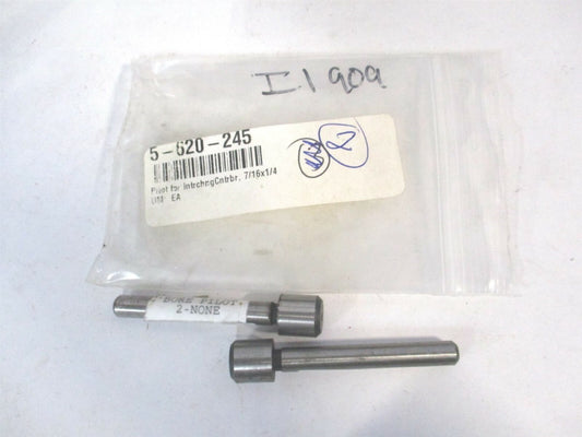 (5-620-245) 1/4" x 7/16" Carbon Steel Counterbore Pilot - Lot of 2