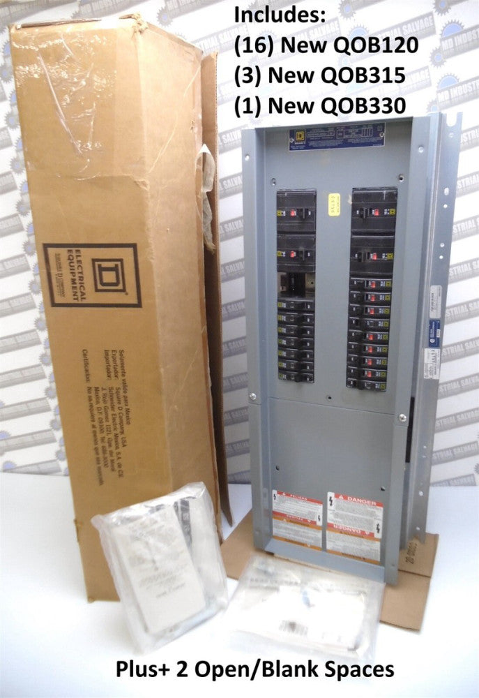 SQUARE D - NQOD430L225CU - 225A - INTERIOR PANELBOARD -w/ NEW QOB Breakers