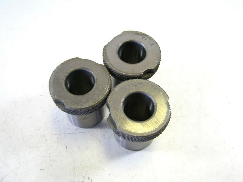 (SF88-24) 27/32 x 1-3/8 x 1-1/8 Slip Fixed Renewable Drill Bushings - Lot of 3