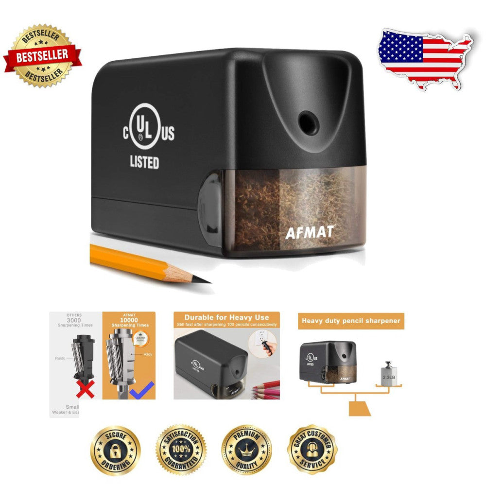 Compact Corded Electric Pencil Sharpener for Artists & Students - 6.65x3.15"