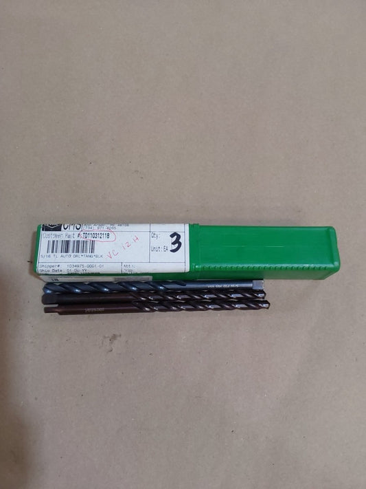 (3) NIB Precision PTD 051820 R51K 5/16" Spiral Flute HSS Taper Length Drills