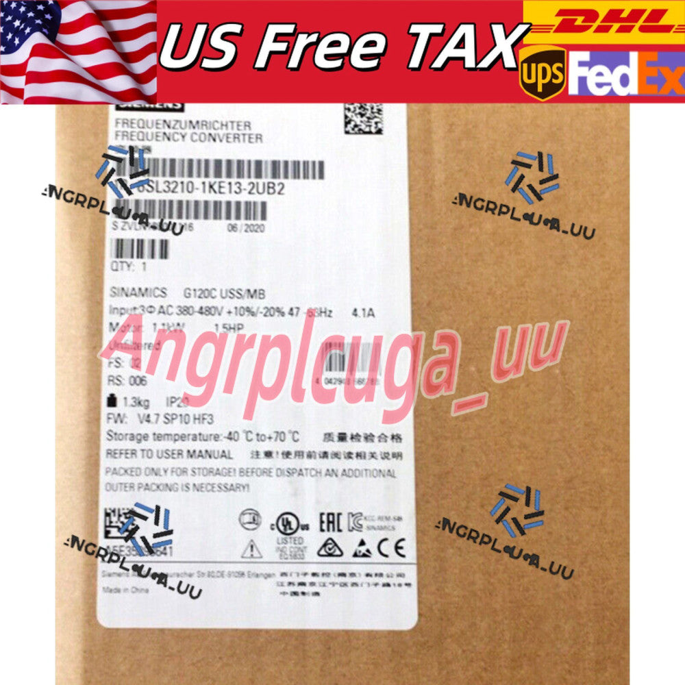 New Siemens 6SL3210-1KE13-2UB2 6SL32101KE132UB2 G120C RATED POWER 1,1KW