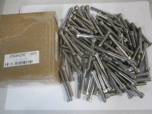 (199548) 1/4-20 UNC 18-8 2" Stainless Steel Hex Socket Cap Screw - Pack of 100