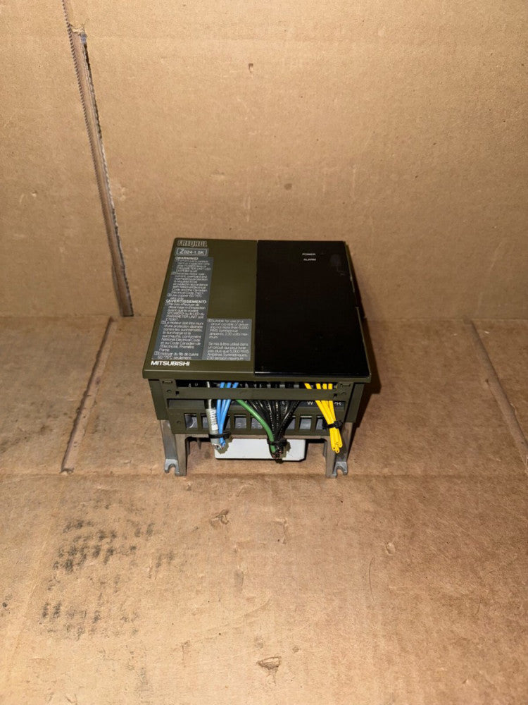 MITSUBISHI FR-Z024-1.5K-UL FREQROL INVERTER DRIVE, 200-230 VAC, 2-HP, USED!