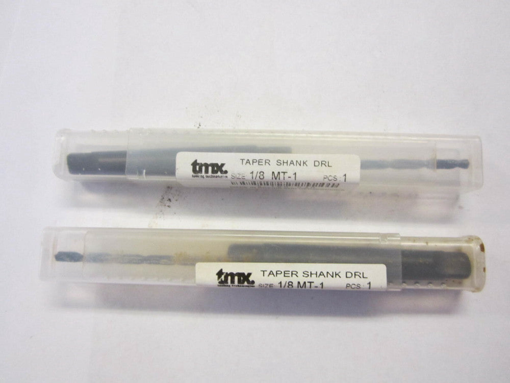 TMX 1/8" 1MT 118° Point HSS Taper Shank Drill Bits Qty.-2