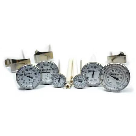 Thermco Accg100cx 8" Stem Analog Dial Pocket Thermometer, -50 Degrees To 100