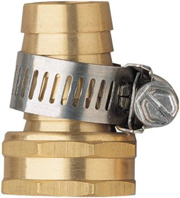 2 Pack Brass 5/8 Inch Female Thread Garden Hose Connectors Inch, 2Pcs 