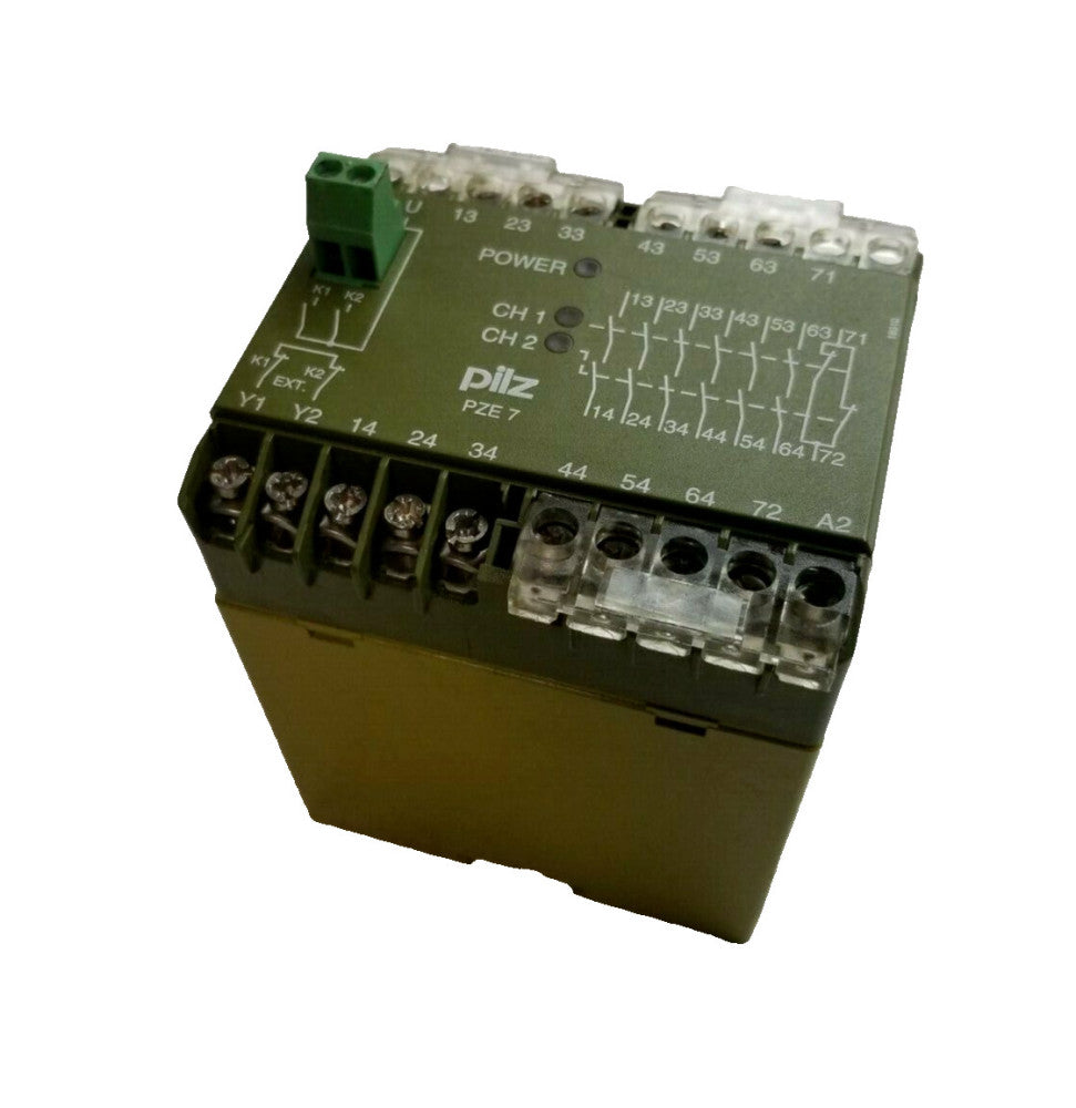 PILZ SAFETY RELAY 24 VDC 4 WATT DIN RAIL MOUNT PZE 7 24 V DC 6S10