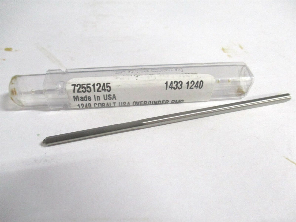 (1433-0.1240) 0.124" x 7/8" x 3-1/2" Straight Shank Cobalt 4Fl Chucking Reamer 