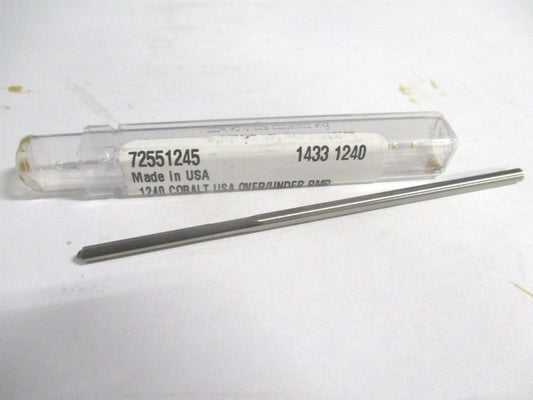 (1433-0.1240) 0.124" x 7/8" x 3-1/2" Straight Shank Cobalt 4Fl Chucking Reamer 