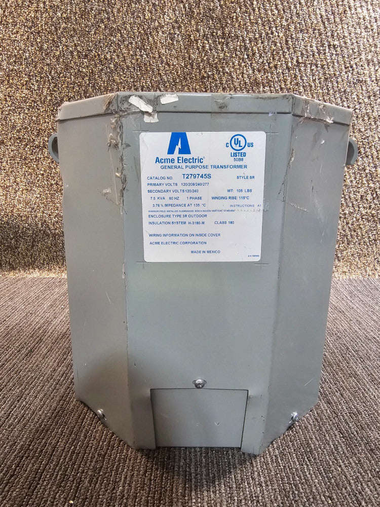 Acme Electric T279745S Dry Type Power Distribution Transformer 120V AC; 240V AC