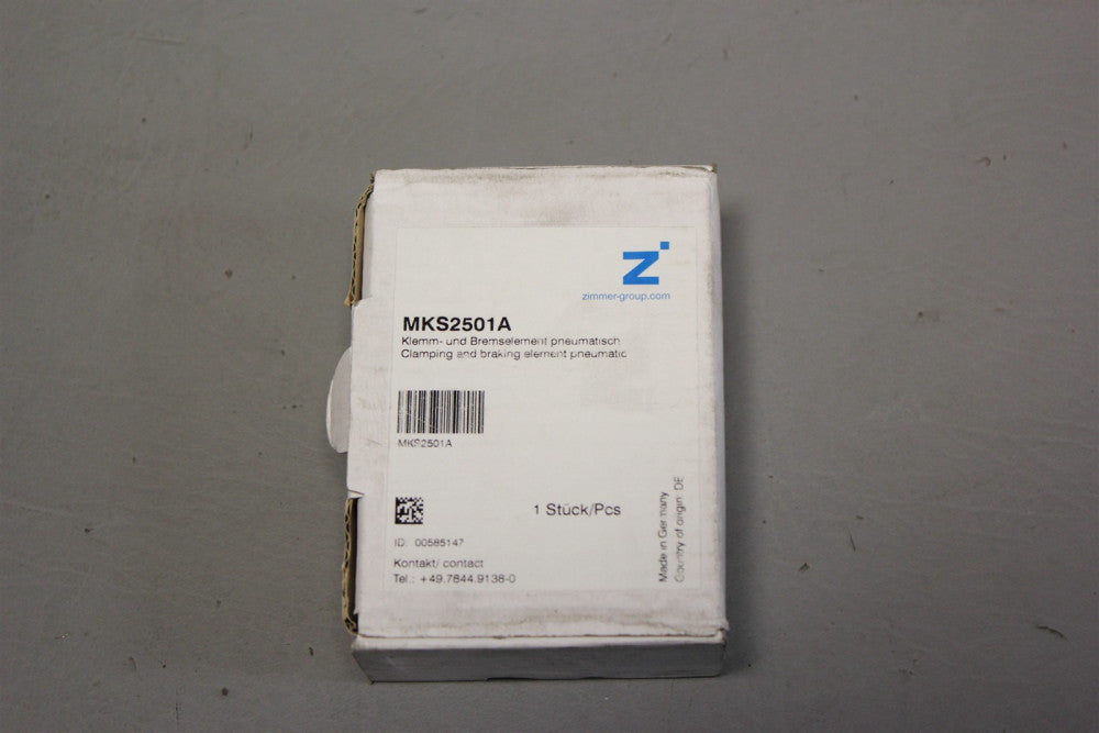 NEW ZIMMER CLAMPING & BRAKING PNEUMATIC ELEMENT MKS2501A