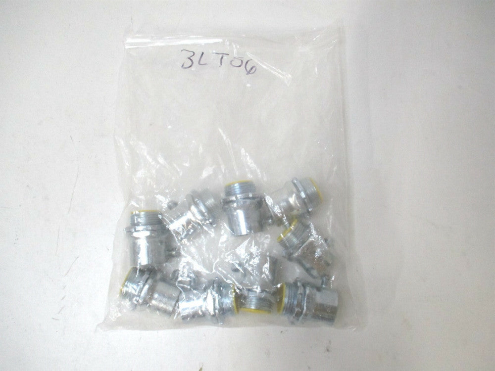 (3LT56) 3/4" Concrete Tight Steel Insulated Set Screw Connector - Lot of 9