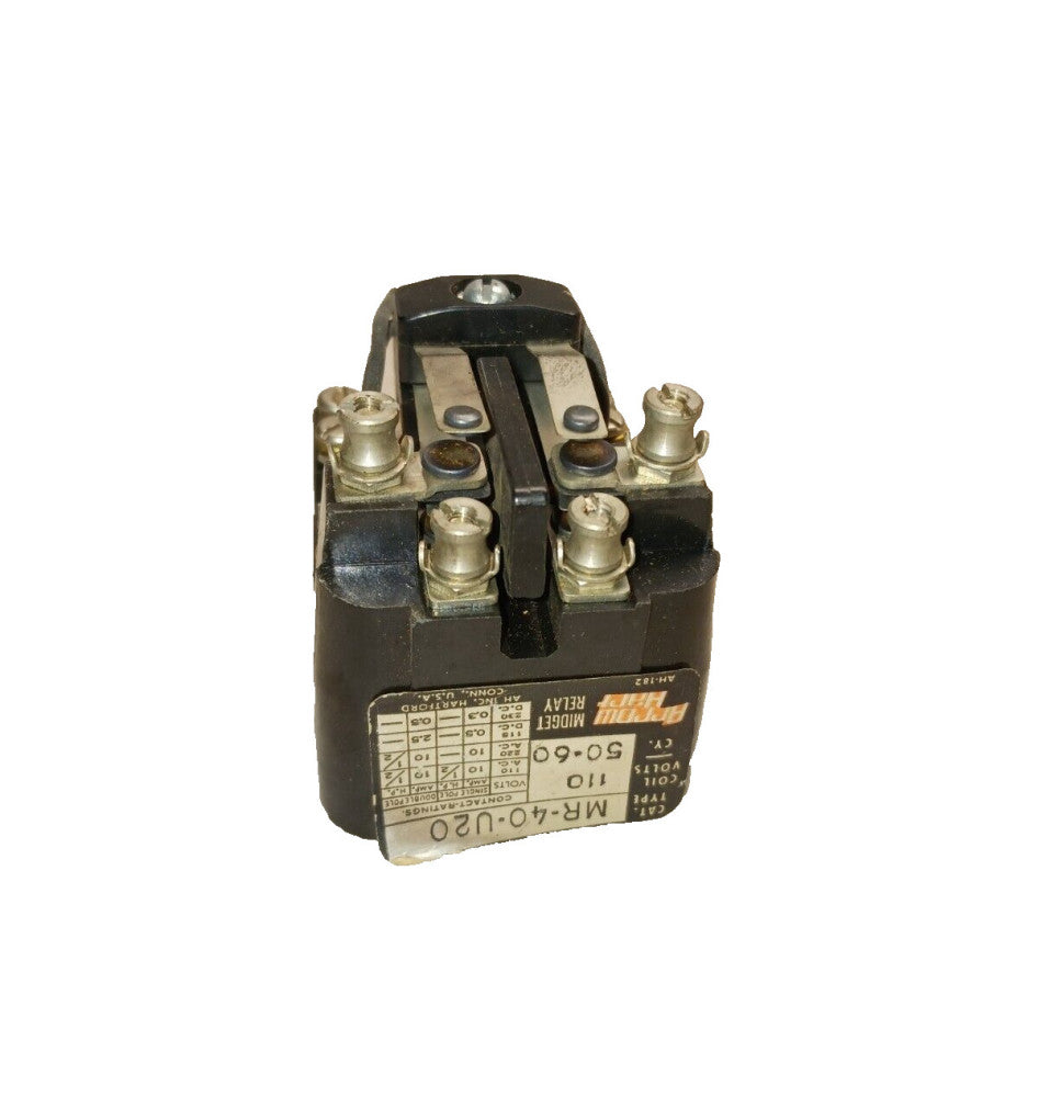 NEW ARROW HART MR-40-U20 MIDGET RELAY 110 VAC COIL