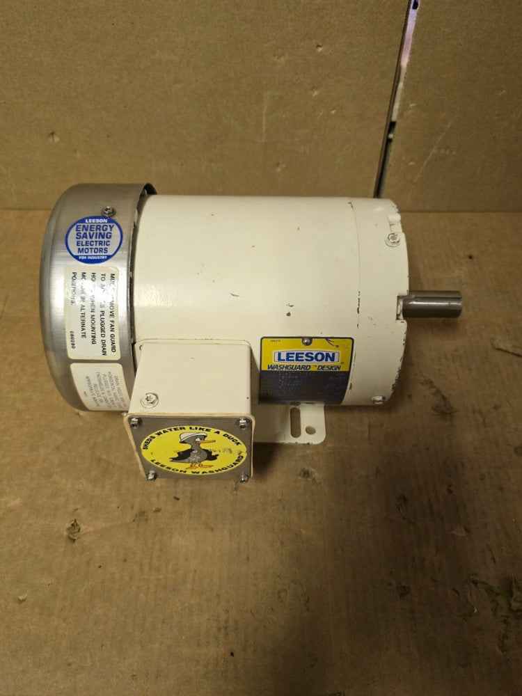 LEESON, C143T17WB2D, WASHGUARD 1HP MOTOR,1740RPM,208-230/460V,NOS!MAKE OFFER!!