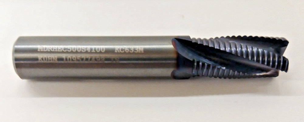 KENNAMETAL ROUGH SQ.END MILL KC633M-MDRHEC500S4100 4 FLUTE 1/2" X 1/2" X 3"