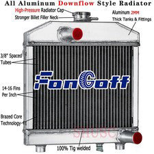 2 Row Aluminum Radiator Fits Kubota B6100D B6100E B7100D 15371-72060 Tractor