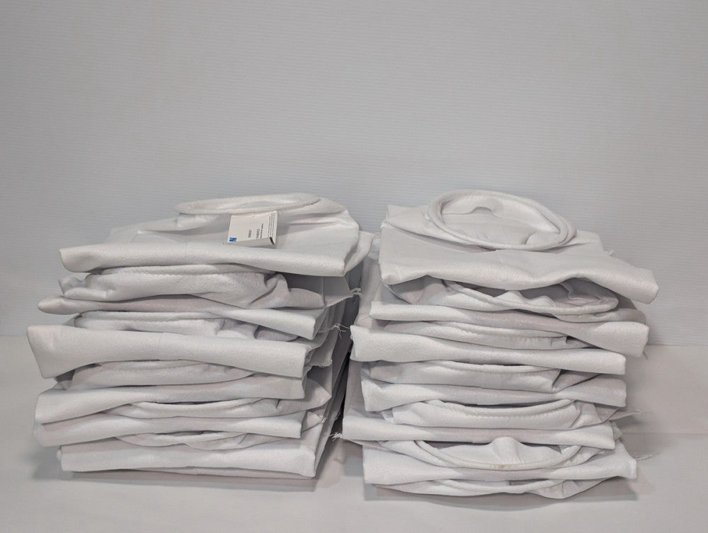 Lot of 50: Eaton F31B36398 filter bags, white, PE-25-P02S-H-50X