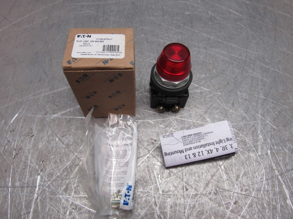 EATON HT8HFRV7 RED ILLUMINATED INDICATING LIGHT UNIT MOMENTARY NEW IN BOX !! M/O