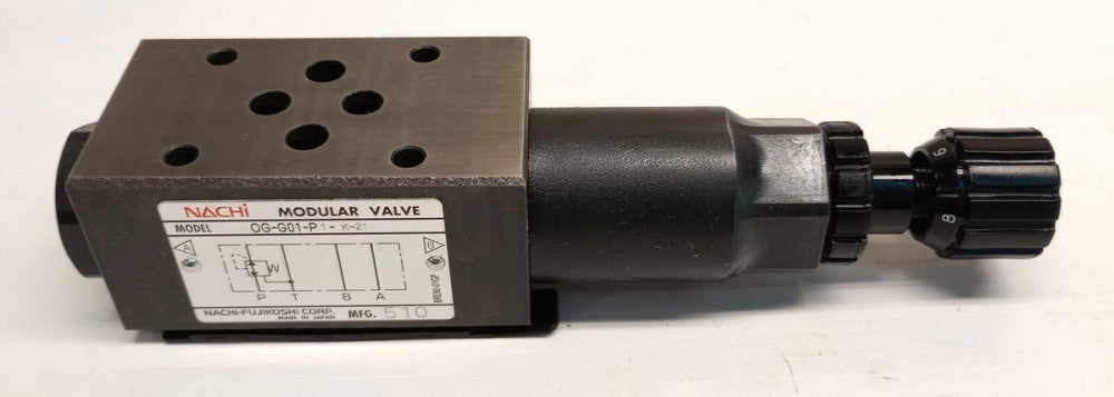 Nachi OG-G01-P1-K-21 Modular Valve Nachi Fujikoshi 0G-G01-P1-K-21 OGG01P1K21