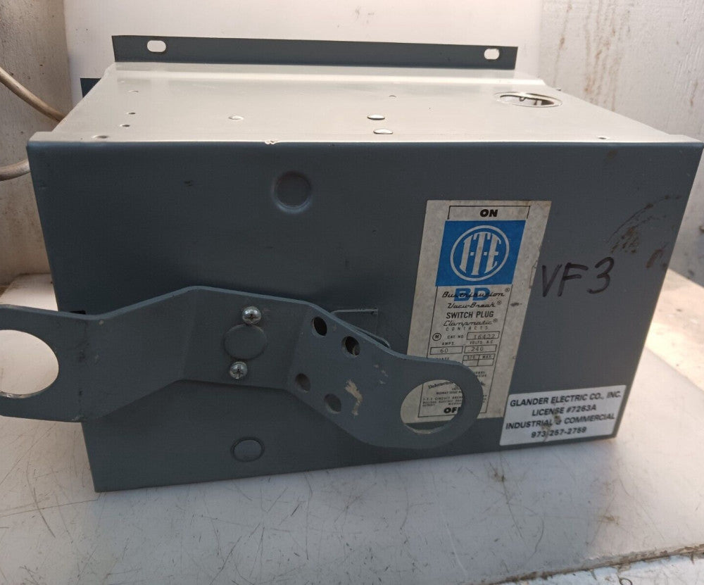 ITE SIEMENS 16422 60 AMP FUSIBLE BUS PLUG 3 PHASE 4W  240 VAC