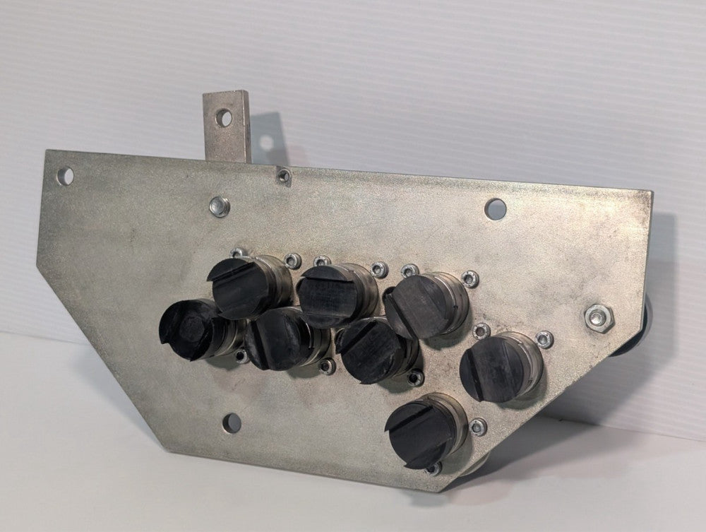 Endplate, 9-roller assembly, Streamfeeder SureFeed Bell Howell Pitney Bowes Bowe