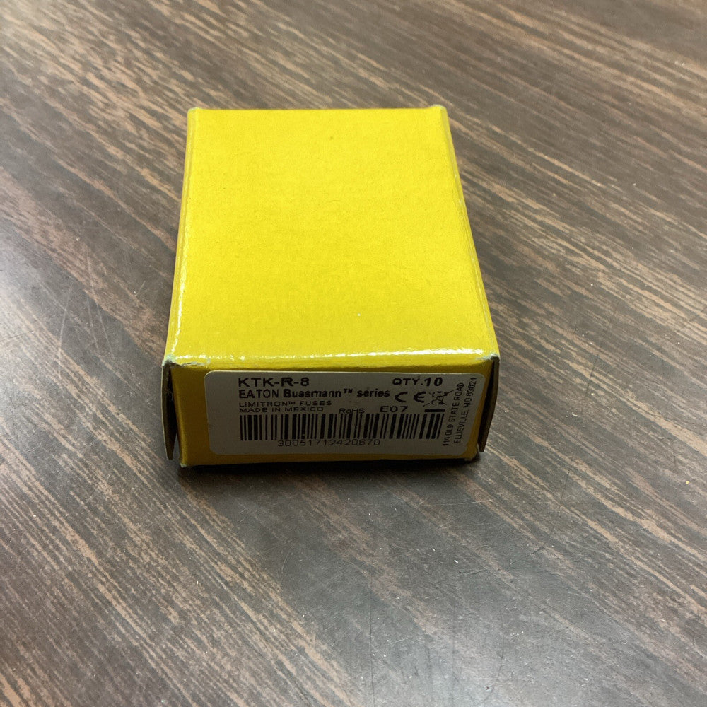 Bussmann KTK-R-8 KTKR8 8A 600Vac Fuses Fast Acting Fuse, Lot Of 5