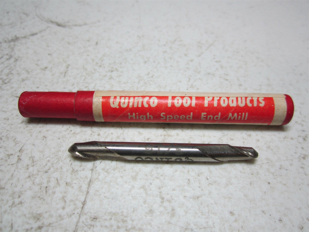 Quinco (FER-6) 3/16 x 3/16 2 Flute Double End High Speed Steel Ball End Mill