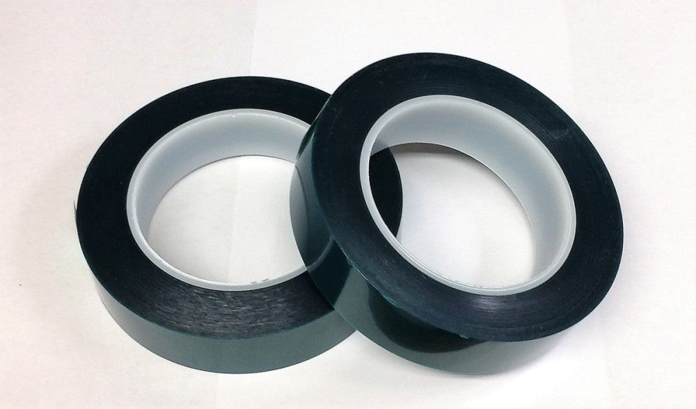 3PK GREEN 1-3/8" HIGH TEMPERATURE POWDER COATING POLYESTER SILICONE MASKING TAPE