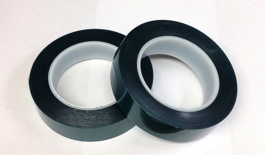 3PK GREEN 1-3/8" HIGH TEMPERATURE POWDER COATING POLYESTER SILICONE MASKING TAPE