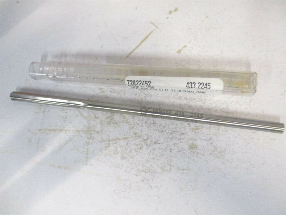 (433-0.2245) 0.2245" x 1-1/2" x 6" OAL 6-Flute HSS RH Spiral Chucking Reamer 